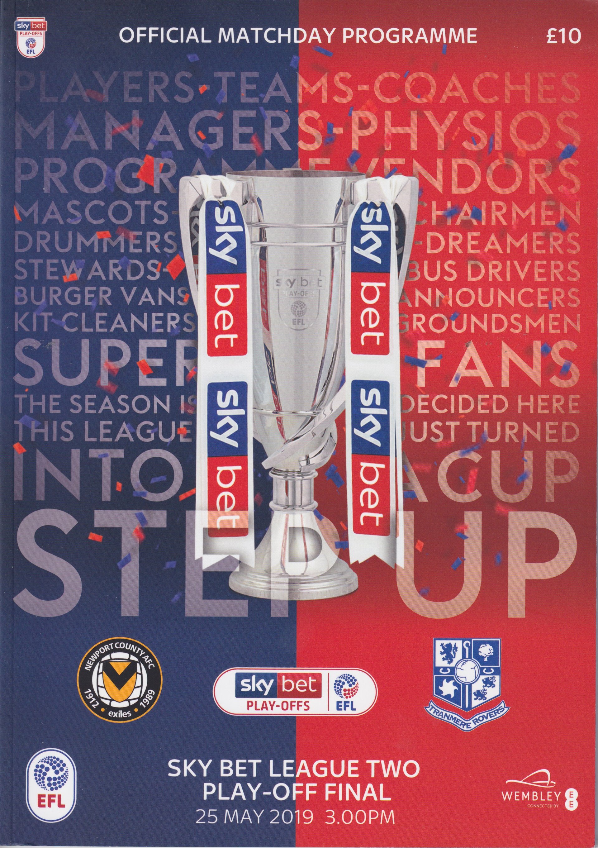 Newport County v Tranmere Rovers match programme